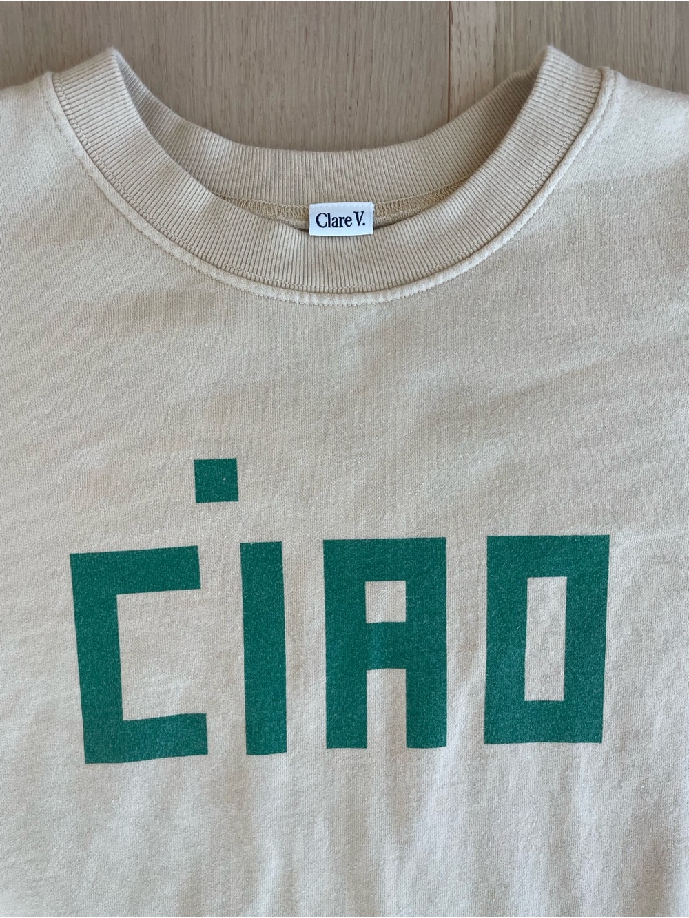 Clare V. “Ciao” Le Drop Shoulder Sweatshirt – Size Large - Picture 3 of 8